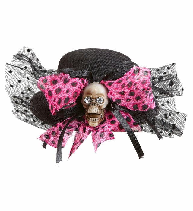 Skull Mini Top Hats With Bow