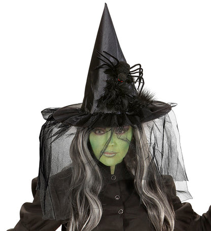 Witch Hats With Tulle, Feathers &Spider