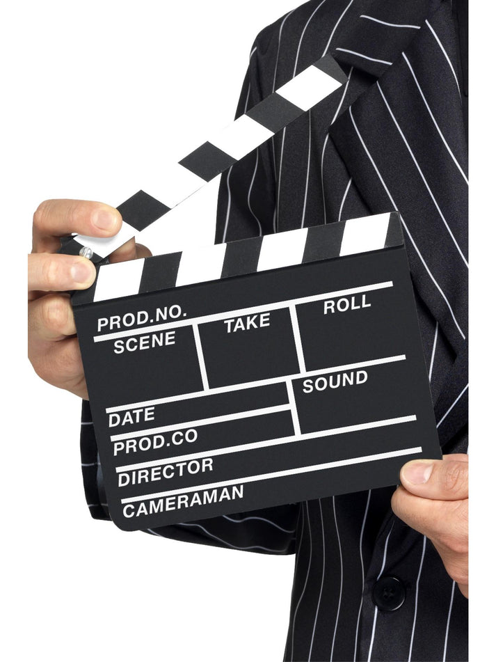 Hollywood Style Clapper Board Black 20 by 20cm Costume Prop