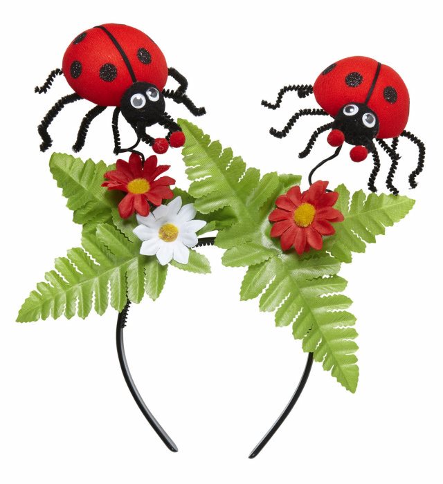 Ladybug Head Boppers With Flowers
