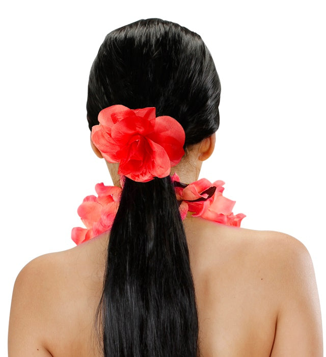 Red Flower Hair Tie