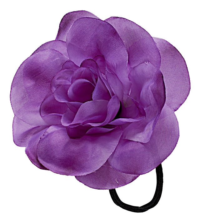 Purple Flower Hair Tie