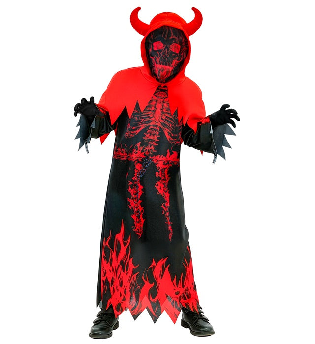Burning Devil Reaper  Tunic, Hooded Capelet 