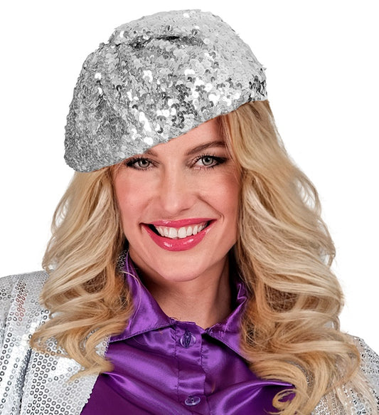 Silver Sequin Basco Hat