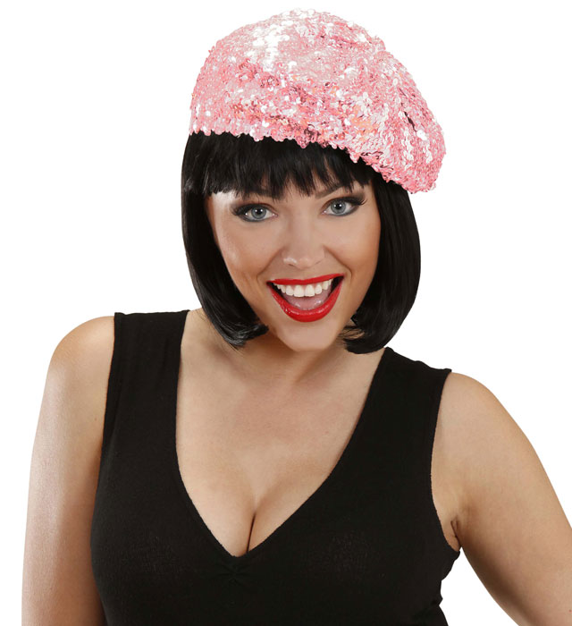 Pink Sequin Basco Hat