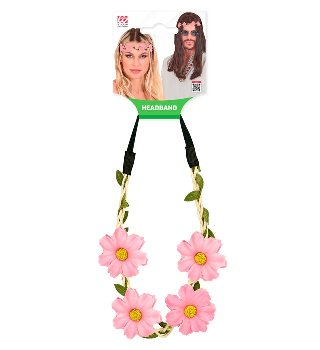 Headband Flowers Pink 