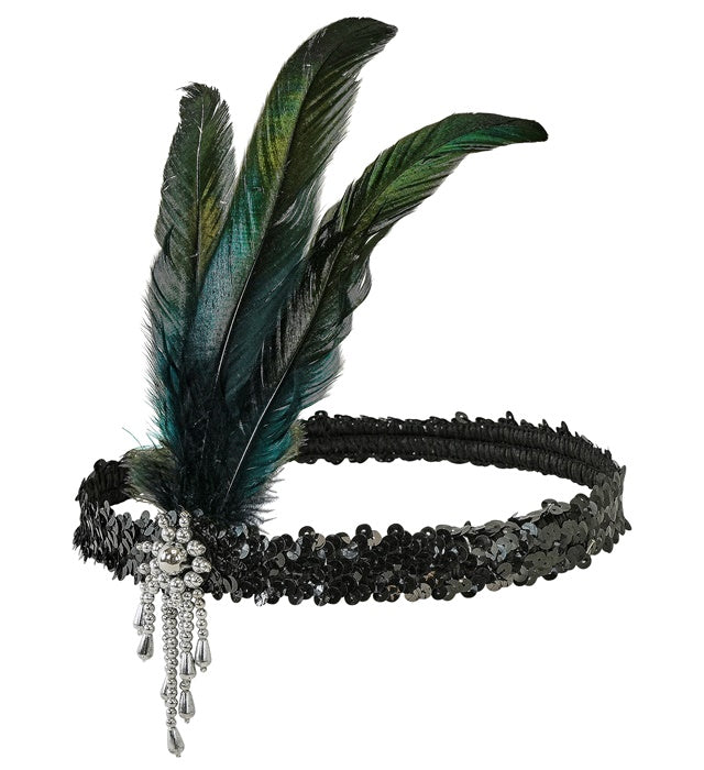  Headband With Feathers The Roaring 20S