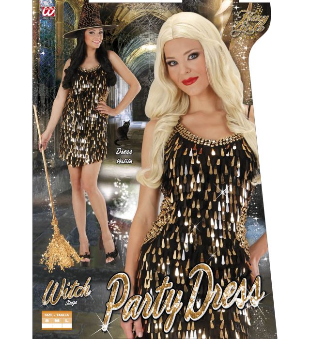 Sequin Dress Black-Gold
