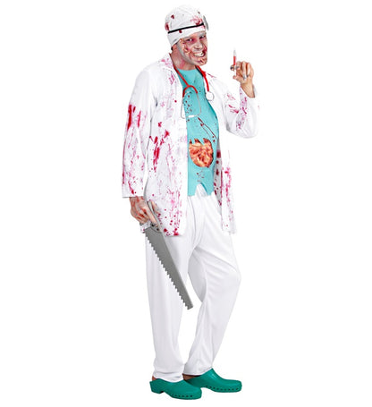 Zombie Doctor  Lab Coat With Shirt And Guts, Headpiece 