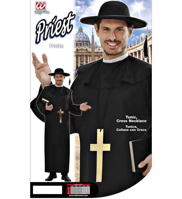Priest  Tunic, Cross Necklace 