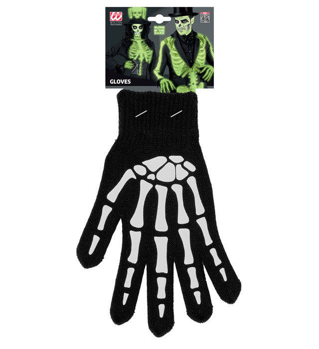 Gloves Skeleton Glow In The Dark In Wool