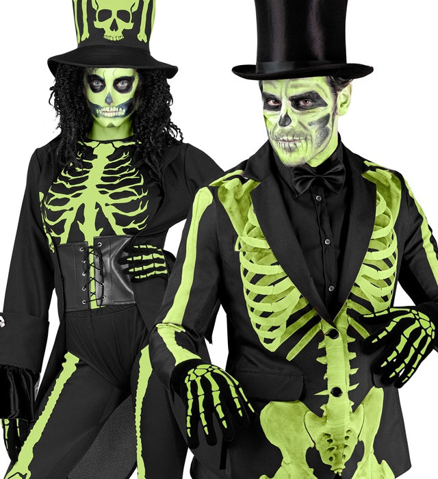 Gloves Skeleton Glow In The Dark In Wool