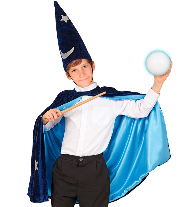 Wizard  Cape, Hat  70 Cm / 4-8 Years 