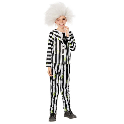 Beetlejuice Boys Costume Suit with Wig 1
