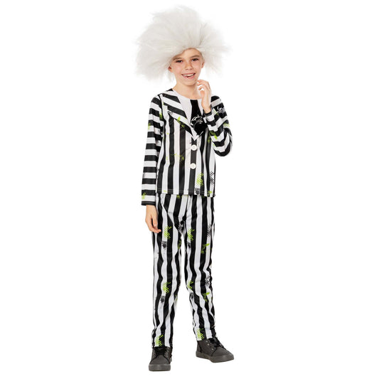 Beetlejuice Boys Costume Suit with Wig 1