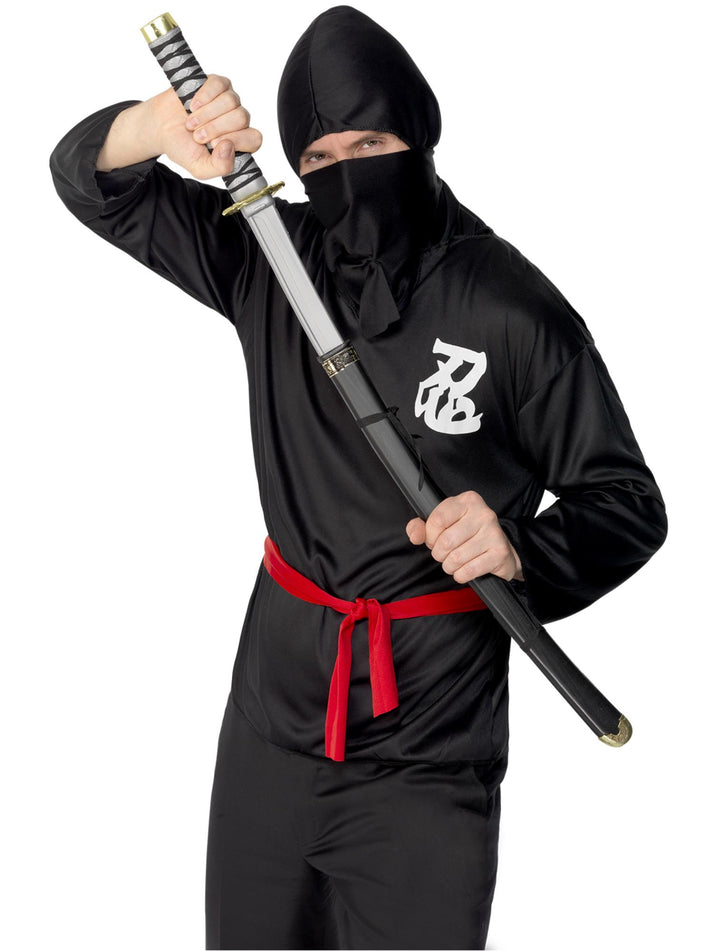 Oriental Warrior Sword and Scabbard Grey Plastic 73cm