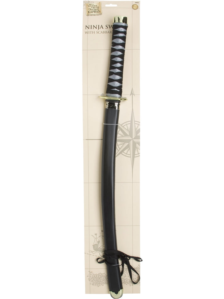 Oriental Warrior Sword and Scabbard Grey Plastic 73cm