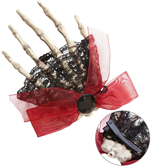 Skeleton Hand Brooch / Hair Clip