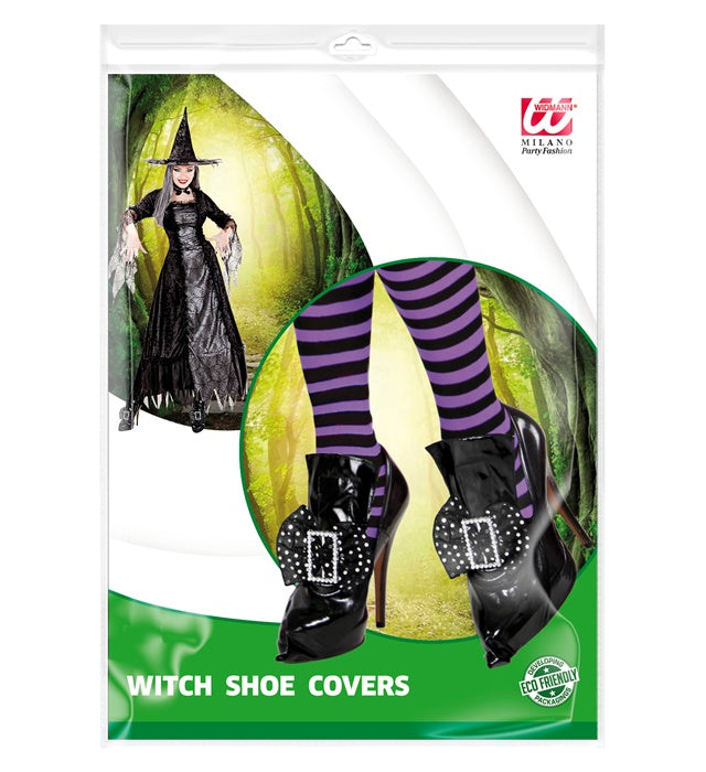 Vynil Witch Shoe Covers With Buckle And Decoration