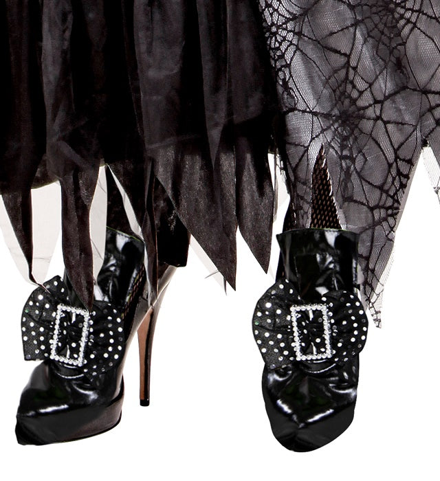 Vynil Witch Shoe Covers With Buckle And Decoration