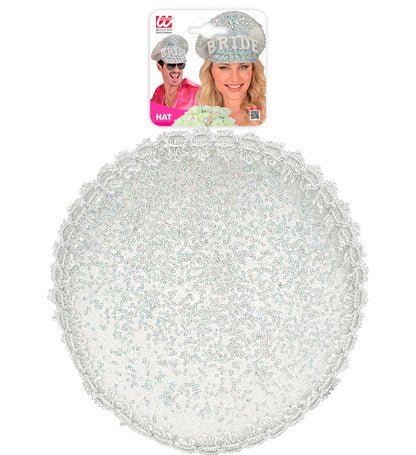 Hat Festival Bride With Jewels Glitter Silver 
