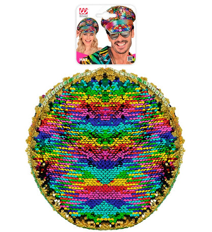 Hat Festival Pride With Jewels Sequin Rainbow 