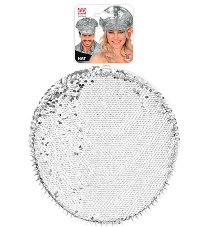 Hat Festival Studded With Jewels Sequin Silver 