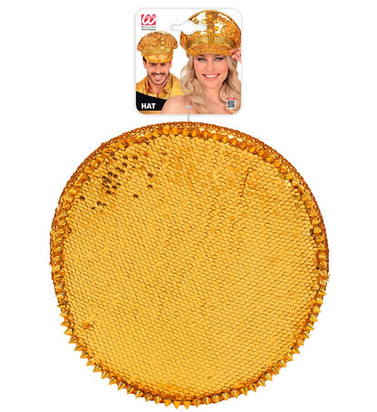 Hat Festival Studded With Jewels Sequin Gold 
