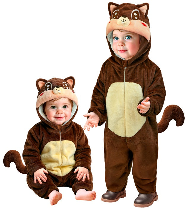 Squirrel Plush Velvet  Hooded Jumpsuit 