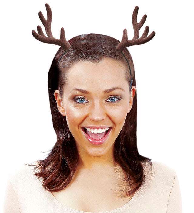 Flocked Reindeer Horns