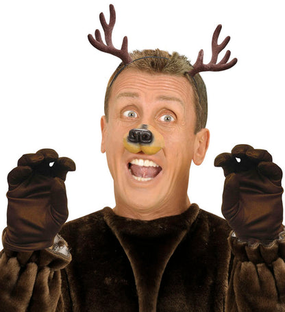 Flocked Reindeer Horns