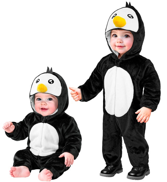 Penguin Plush Velvet  Hooded Jumpsuit 