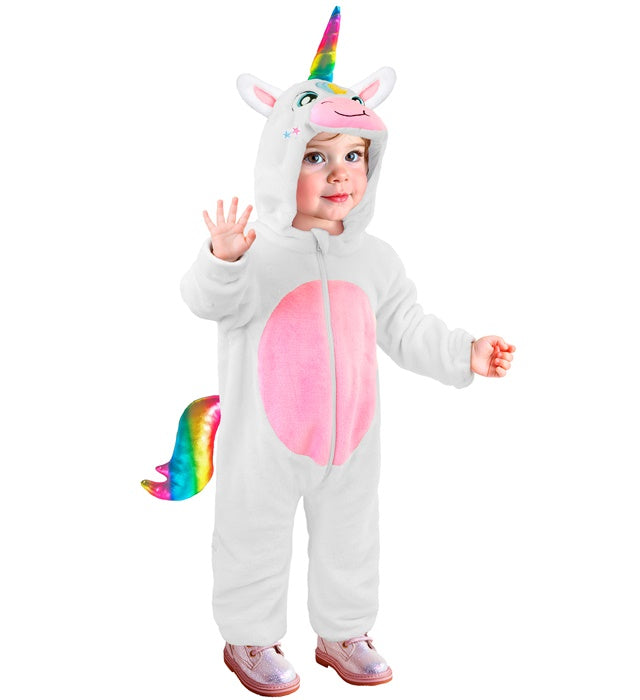 Unicorn Plush Velvet  Hooded Jumpsuit 