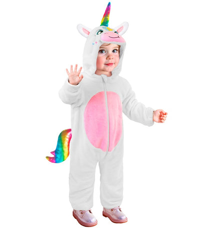 Unicorn Plush Velvet  Hooded Jumpsuit 