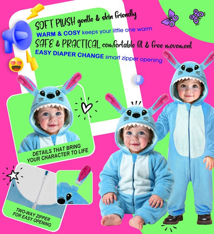 Monster Plush Velvet  Hooded Jumpsuit 
