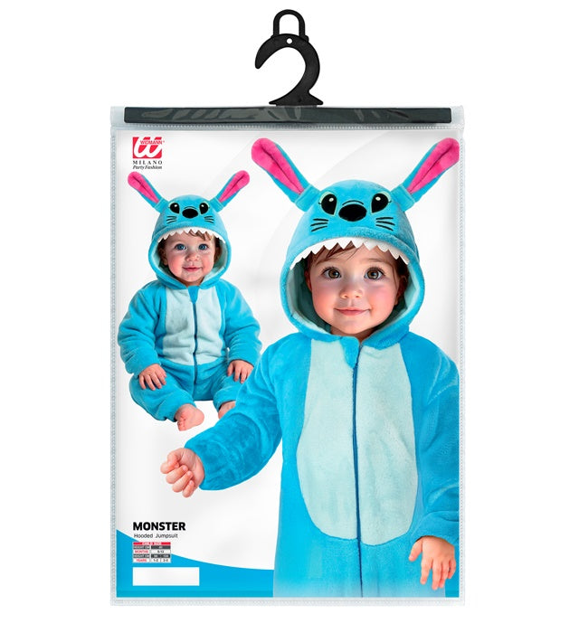 Monster Plush Velvet  Hooded Jumpsuit 
