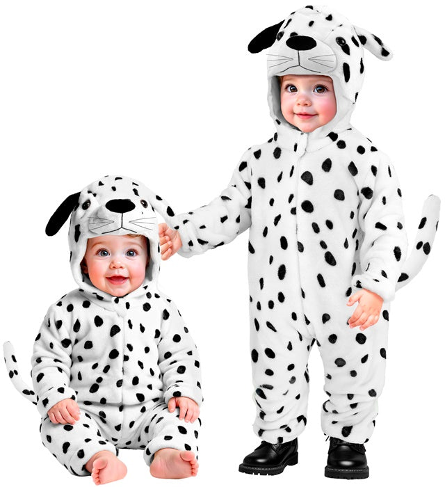 Dalmatian Plush Velvet  Hooded Jumpsuit 