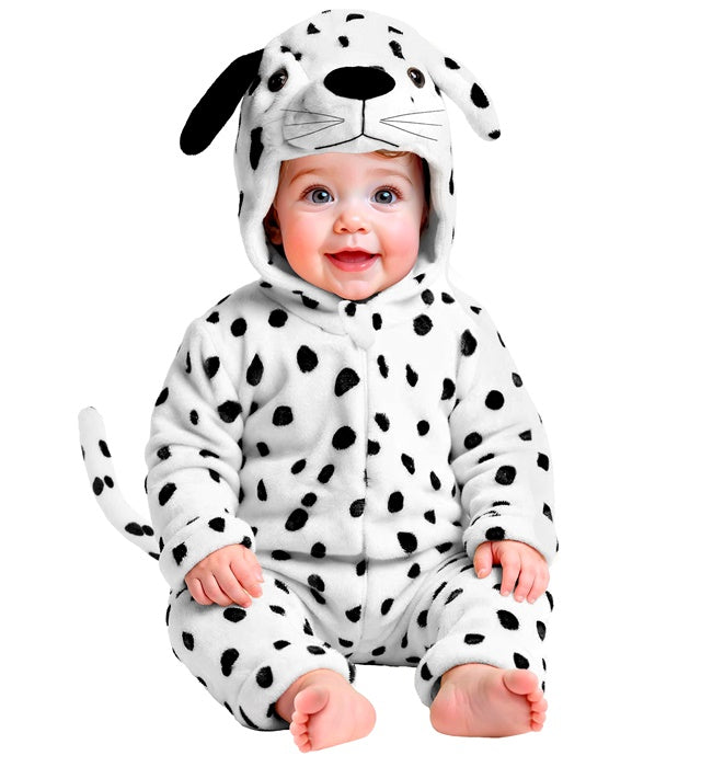 Dalmatian Plush Velvet  Hooded Jumpsuit 