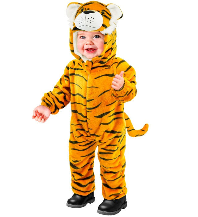 Tiger Plush Velvet  Hooded Jumpsuit 