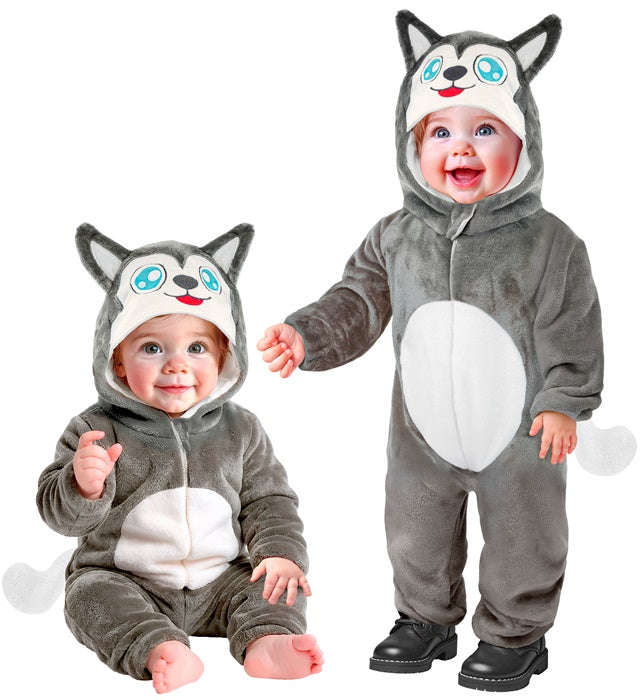 Husky Plush Velvet  Hooded Jumpsuit 