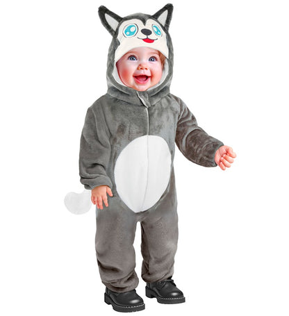Husky Plush Velvet  Hooded Jumpsuit 
