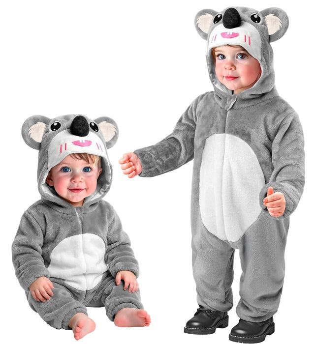 Koala Plush Velvet  Hooded Jumpsuit 