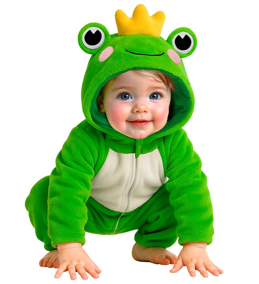 Frog Plush Velvet  Hooded Jumpsuit 