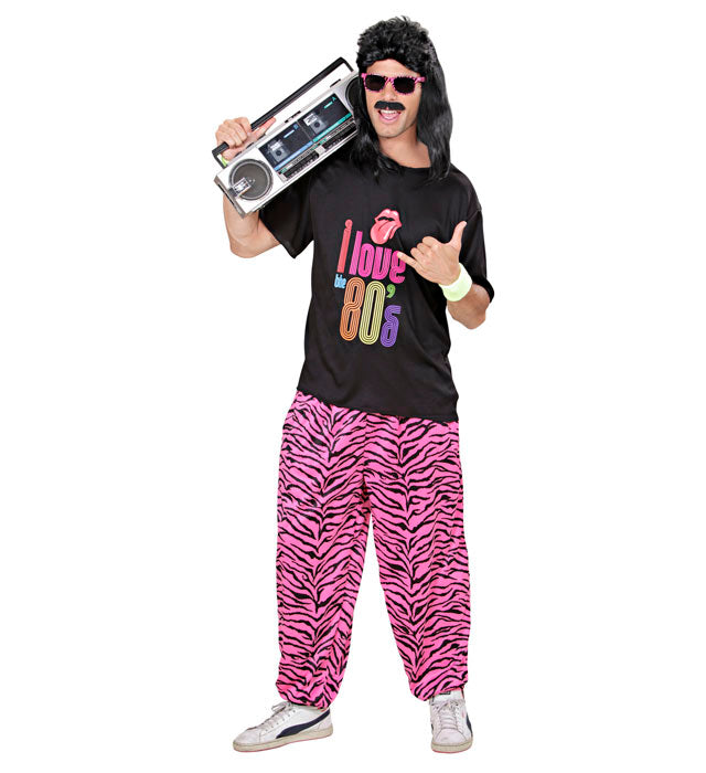 80'S Baggy Pants - Pink Zebra