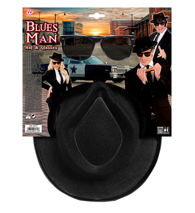 Blues Man  Hat, Glasses 