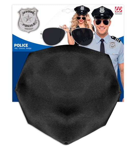 Police Officer Set  Hat, Glasses, Badge 