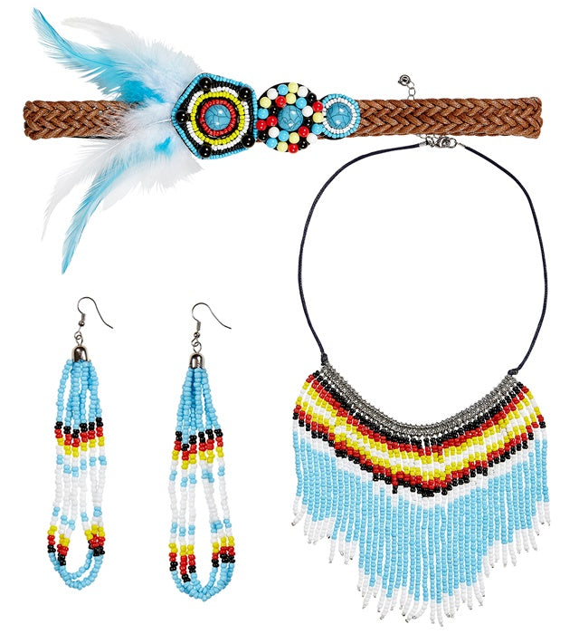 Indian  Headband, Earrings, Necklace 