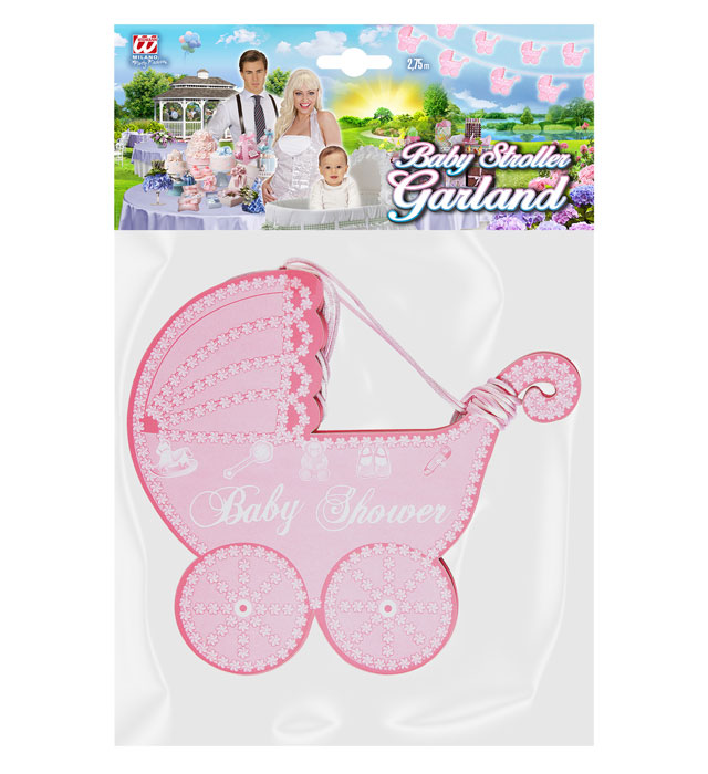 Pink Baby Stroller Garland 2,75 M