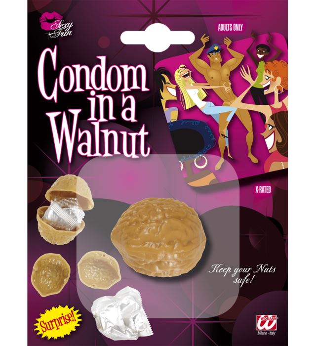 Condom In A Walnut
