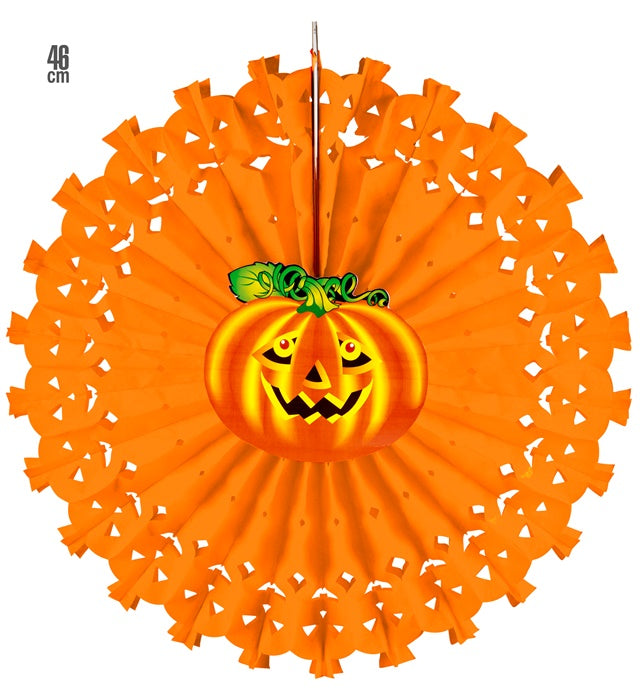 Pumpkin Paper Fan 46 Cm